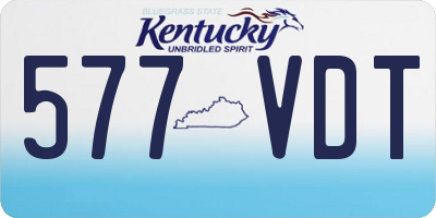 KY license plate 577VDT