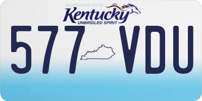 KY license plate 577VDU