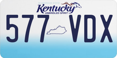 KY license plate 577VDX