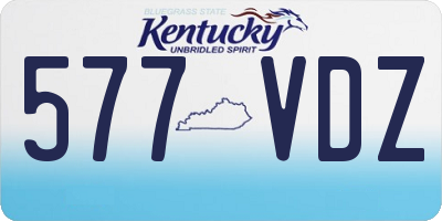 KY license plate 577VDZ