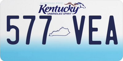 KY license plate 577VEA