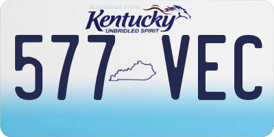 KY license plate 577VEC