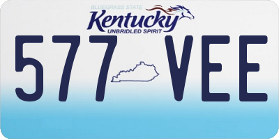 KY license plate 577VEE
