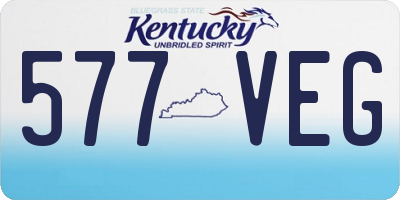 KY license plate 577VEG