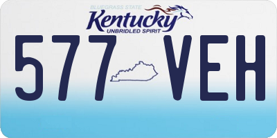 KY license plate 577VEH