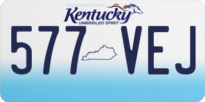 KY license plate 577VEJ
