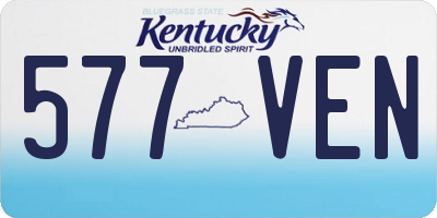 KY license plate 577VEN