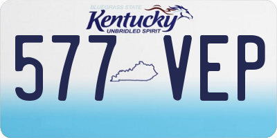 KY license plate 577VEP