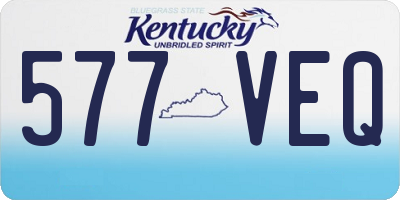 KY license plate 577VEQ
