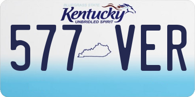 KY license plate 577VER