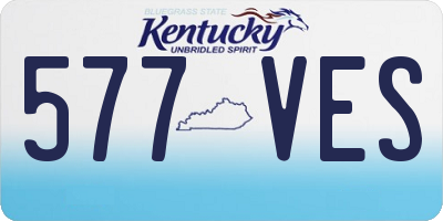 KY license plate 577VES
