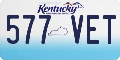 KY license plate 577VET