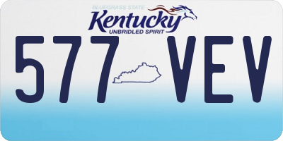 KY license plate 577VEV
