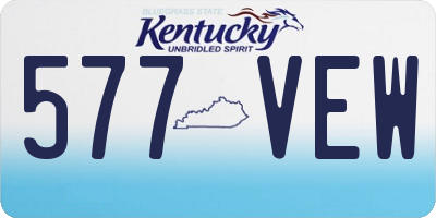 KY license plate 577VEW