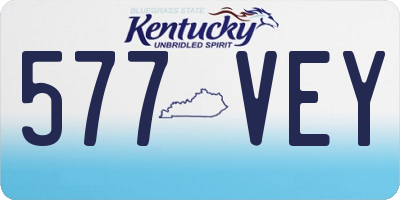 KY license plate 577VEY