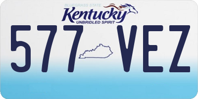 KY license plate 577VEZ