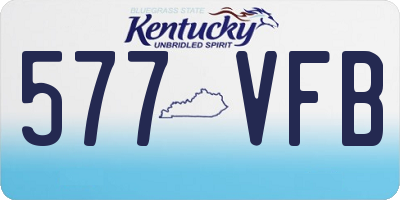 KY license plate 577VFB