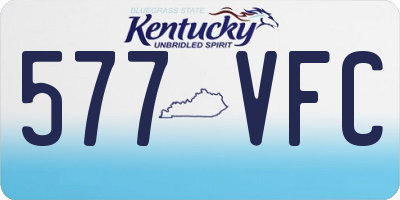 KY license plate 577VFC