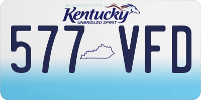 KY license plate 577VFD