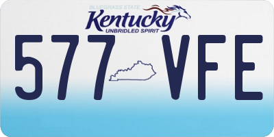 KY license plate 577VFE