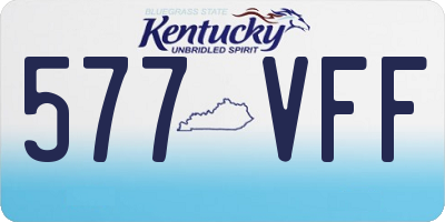 KY license plate 577VFF