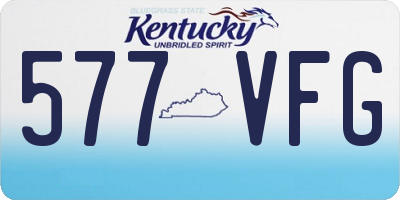 KY license plate 577VFG