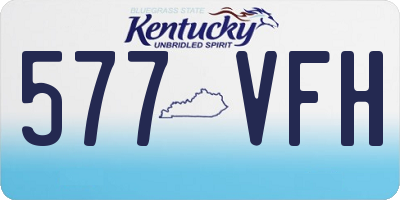 KY license plate 577VFH