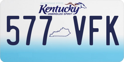 KY license plate 577VFK