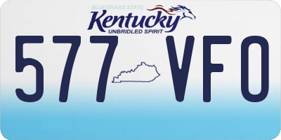 KY license plate 577VFO