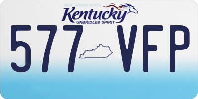 KY license plate 577VFP