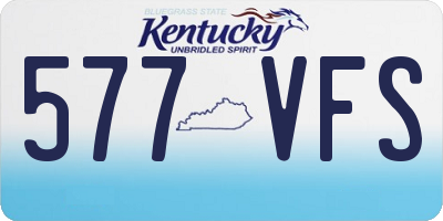 KY license plate 577VFS