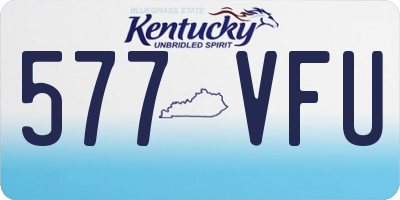 KY license plate 577VFU