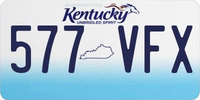 KY license plate 577VFX