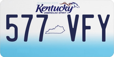 KY license plate 577VFY