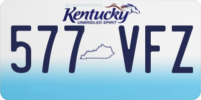 KY license plate 577VFZ