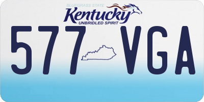KY license plate 577VGA