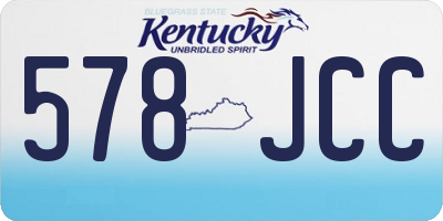 KY license plate 578JCC