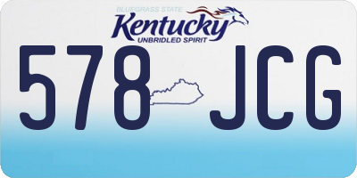 KY license plate 578JCG