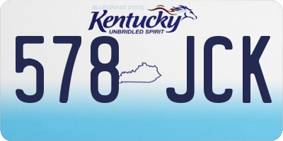 KY license plate 578JCK