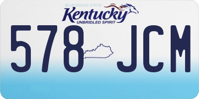 KY license plate 578JCM