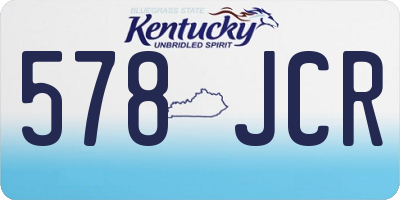 KY license plate 578JCR