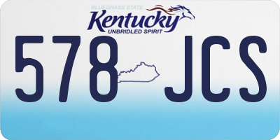 KY license plate 578JCS