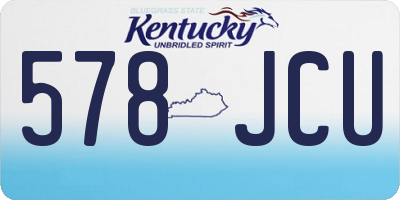 KY license plate 578JCU