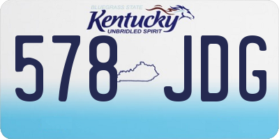 KY license plate 578JDG