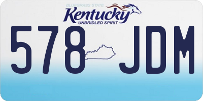 KY license plate 578JDM
