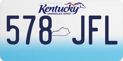 KY license plate 578JFL