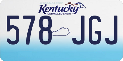 KY license plate 578JGJ