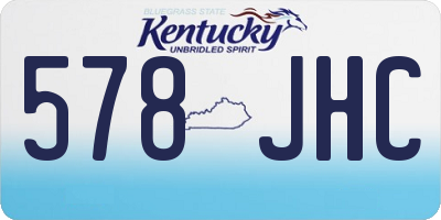 KY license plate 578JHC