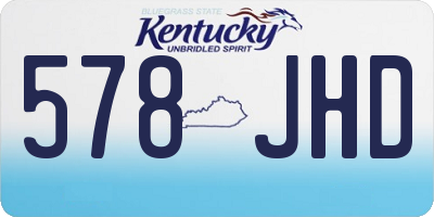 KY license plate 578JHD