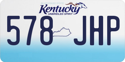 KY license plate 578JHP